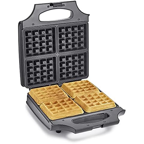  Mini Waffle Maker, Small Waffle Iron Machine Stuffed Non-Stick  for Kinds, Breakfast Square Compact Design Tiny, Fast Heat Up, Keto  Chaffles, Grilled Cheese, Snack, Gray 600W BEZIA: Home & Kitchen