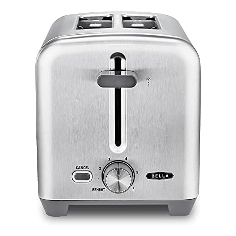 Mueller UltraToast Full Stainless Steel Toaster 4 Slice, Long Extra-Wide  Slots with Removable Tray, Cancel/Defrost/Reheat Functions, 6 Browning  Levels