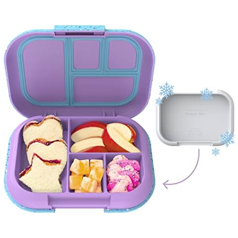 Genteen Bento Box for Kids, Kids Lunch Box with 3 Removable Compartments,  Toddler Lunch Box for Daycare, School, Ideal Portion Size for Ages 3 to 7