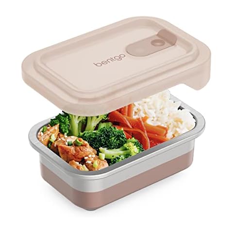 MIRA 50oz Stainless Steel Salad Container for Lunch, Locking Lid, Frost 