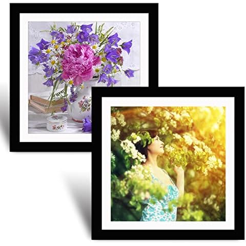 Betionol Diamond Painting Frames, Compatible with 12x16 inch/30x40cm Size Diamond Paintings or Photos or Documents, Natural Wood Color Wooden Frames