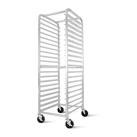 VINGLI 20-Tier Full/Half Sheet Pan Rack, Aluminum Bakery Rack