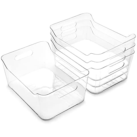 Bino The Lucid Clear Small Storage Bins, 5-Pack