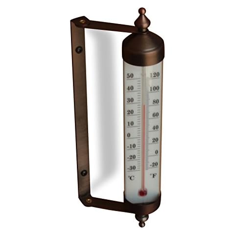 Bjerg Instruments Galvanized Steel Large Outdoor Thermometer 11.65 Inch  Wall Thermometer