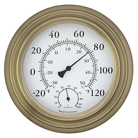 Bjerg Instruments Bronze Tube Indoor Desktop Thermometer