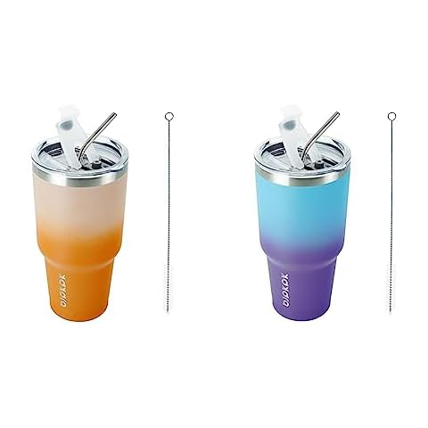 BJPKPK bjpkpk 20 oz tumbler with handle and straw stainless steel insulated  tumbler cups with lids,ocean dream