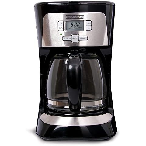 Proctor Silex FrontFill Drip Coffee Maker, Digital & Programmable, 12 Cup  Glass Carafe, Black and Silver (43685PS)