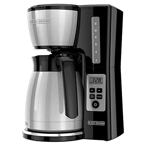 Atomi Smart WiFi Coffee Maker - 2nd Gen. - No-Spill Carafe Sensor, Black/Stainless Steel, 12-Cup Carafe, Reusable Filter - Wi