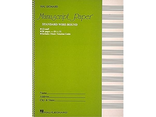 Blank Sheet Piano Music Notebook Kids: 100 Pages of Wide Staff Paper  (8.5x11), perfect for learning