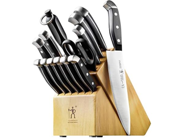 McCook® Kitchen Knife Sets, Golden Titanium Stainless Steel Knives Block  Set with Built-in Sharpener - Yahoo Shopping