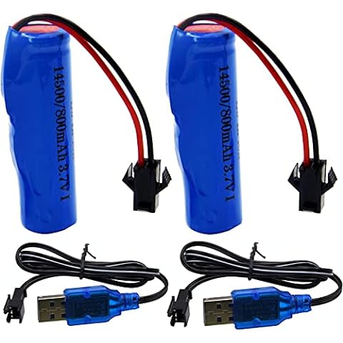 Blomiky 2 Pack 9125 7.4V 1.3A USB Charger Cable with XH-3P Plug for Q903  9125 SCX24 1/10 1/12 1/16 1/14 1/18 Scales RC Car Truck Boat Drone 7.4V 2S