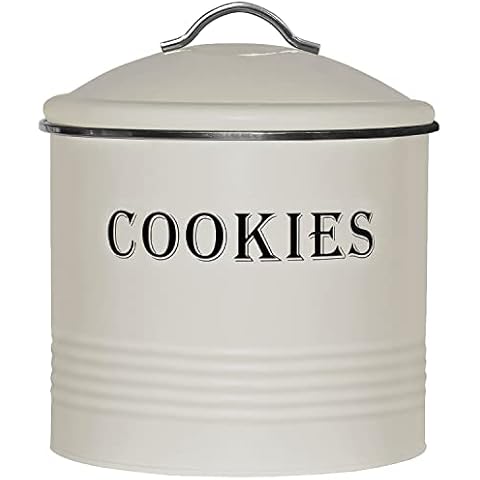 Outshine Mint Vintage Farmhouse Cookie Jar Airtight Food Storage Container with Lid for Cookies, Biscuits, Baked Treats, Snacks