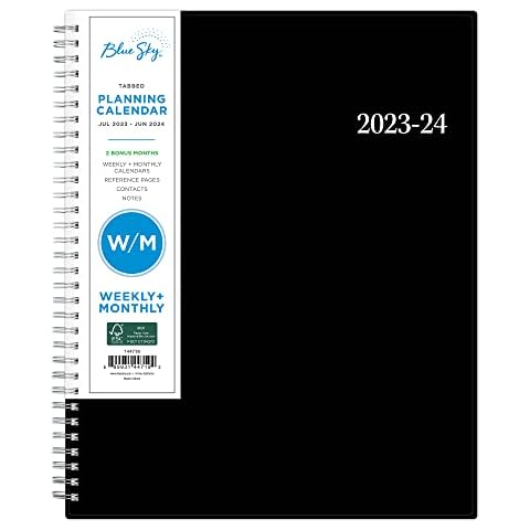 Rileys Planner 2023-2024 18-Month Academic Weekly Planner - Typographic Weekly & Monthly Agenda Planner, Flexible Cover, Notes Pages, Twin-Wire