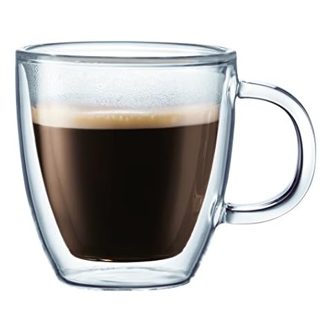 Comfome Double Wall Glass Coffee Mugs 12 oz, Set of 4, Double Insulated  Clear Glass Coffee Mug for Hot Beverages.