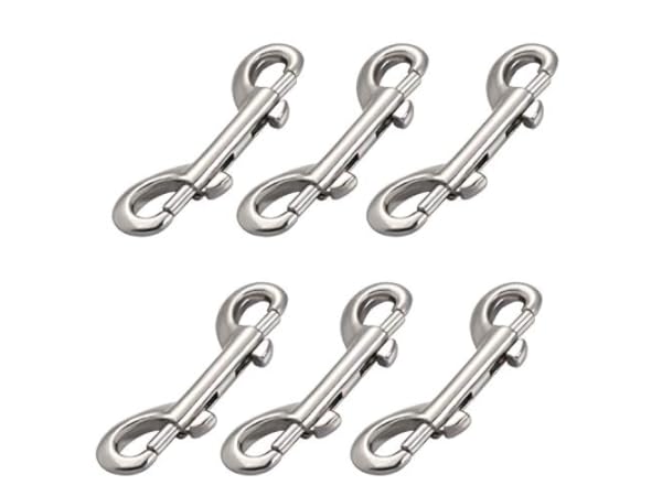 QWORK 3-1/2Swivel Eye Bolt Snap Hook, 2Pcs, 316 Stainless Steel Single  Ended Trigger Snap Clips for Diving/Pet Leash/Key Chain/Flag/Clothes Line