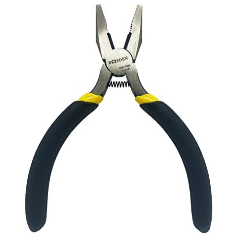 BOOSDEN Small Pliers Set-5 PCS, 25mm Rubber Hammerx1pc, 5 Wire  Cuttersx1pc, 5 Needle Nose Pliersx1pc, 5 Diagonal Cuttersx1pc, 5  Linemans