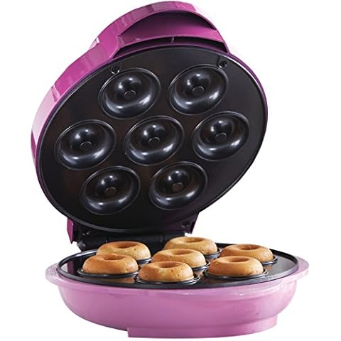 Mini Donut Maker Machine, Non Stick Portable Electric Doughnut Making Pan,  Makes 8 Donuts for Home Breakfast Snacks Dessert Cakes Muffins, 1400W