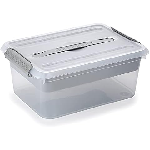 Clear Plastic Storage Bins with Clip-Lock Lids, 16x11x7 in.