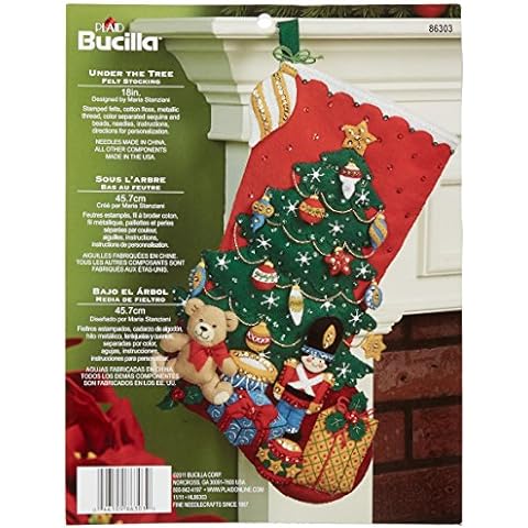 Bucilla Dogs Felt Applique Christmas Stocking Kit 18 (89251E)
