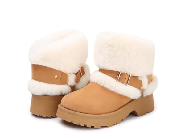 Buckle Platform Boots for Women thumbnail