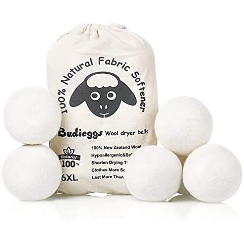 Wool Dryer Balls - Natural Fabric Softener - Pack of 6