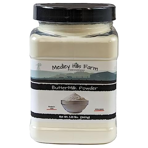 Cheddar cheese powder by Medley hills farm 1 Lb. in Reusable Container -  Tasty popcorn cheese powder - Sprinkle our powdered cheese on Pasta, baked
