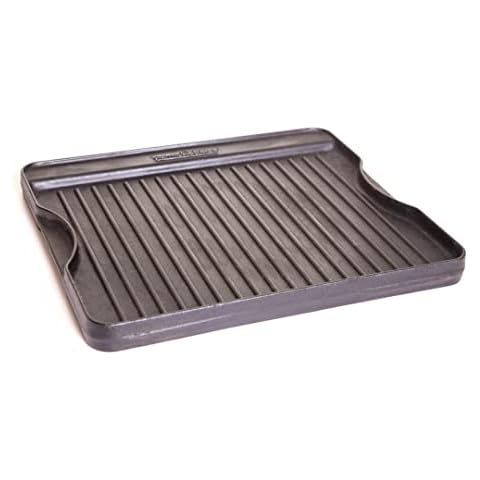 Onlyfire Chef Universal Cast Iron Cooking Griddle, Nonstick Coating Griddle  Flat Top Grill Plate with extra high sidewalls for All Gas Grills and 4