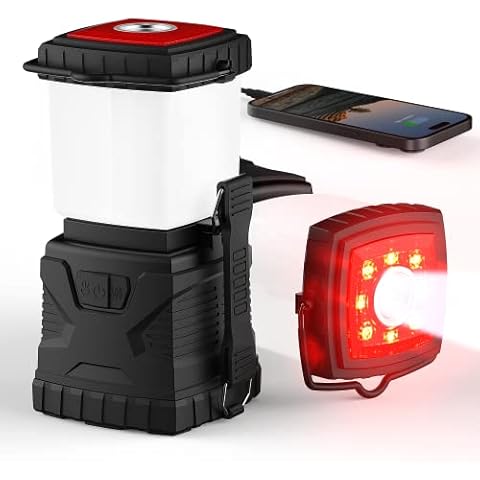 Camping Lantern Rechargeable Flashlights Camping Accessories, 16 Hours IP67  Waterproof 350LM Tent Lights, 2200mah Battery Powered LED Lantern for