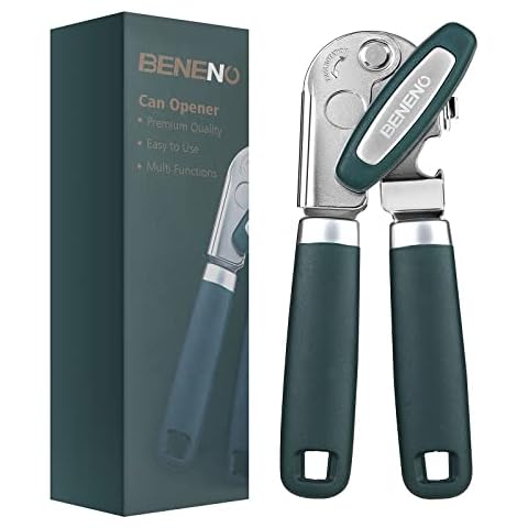 Rainspire Can Opener Manual Handheld Strong Manual Can Opener