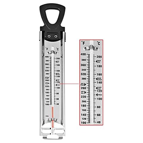 2Pcs Sugar Thermometer with Pot Clip, Stainless Steel Sugar Syrup