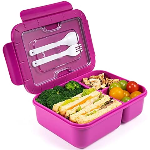 Caperci Kids Bento Lunch Box with Insulated Thermos - Leakproof  4-Compartment Lunch Food Containers for Kids and Teens, Two Temperature  Zones, Versatile (Green) 