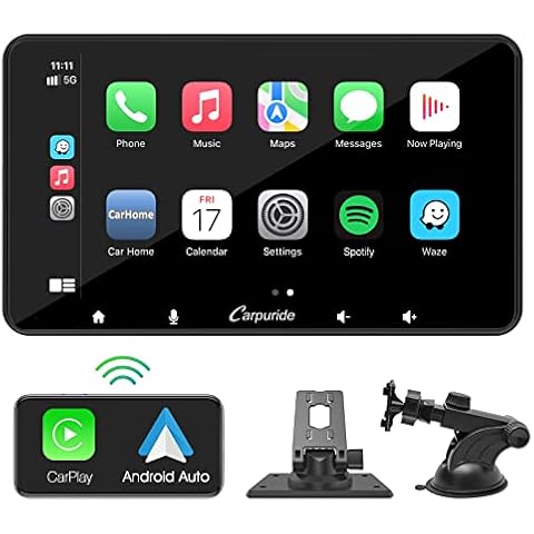  Westods Portable Wireless Carplay Car Stereo with 2.5K Dash Cam  - 9.3 HD IPS Screen, Android Auto, 1080p Backup Camera, Loop Recording,  Bluetooth, GPS Navigation Head Unit, Car Radio Receiver 