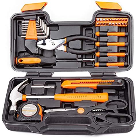 Basics 131-Piece General Household Home Repair and Mechanic's Hand  Tool Kit Set 