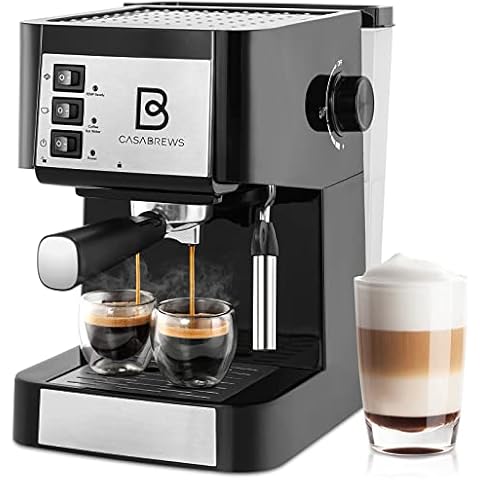 Mecity 20 Bar Espresso Machine with Milk Frother, Brushed