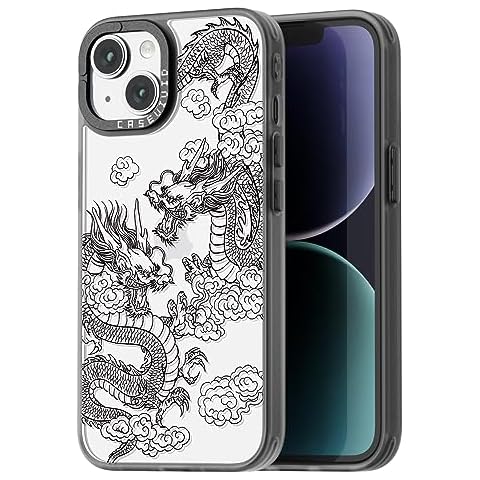 Ownest Compatible for iPhone 11 Case for Clear Fashion Animal Dragon  Cartoon Pattern Frosted PC Back 3D and Soft TPU Bumper Protective Silicone