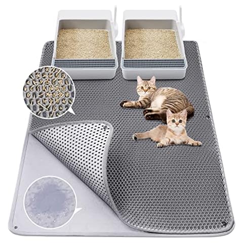 Cosyearn Cat Litter Mat, XL Super size, Phthalate Free, Easy to Clean, 46x35 Inches, Durable, Soft on Paws, Large Litter Mat