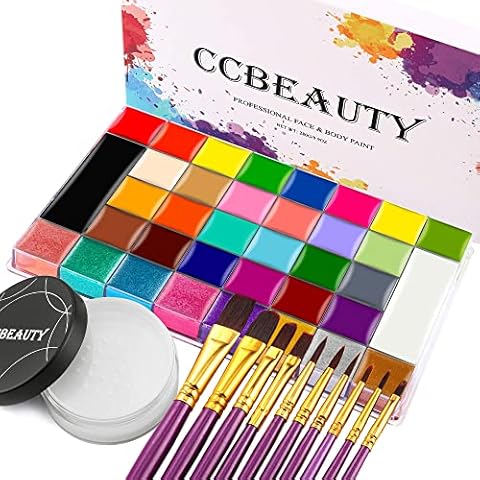 CCbeauty Professional 36 Colors Face Body Paint Palette, 10OZ