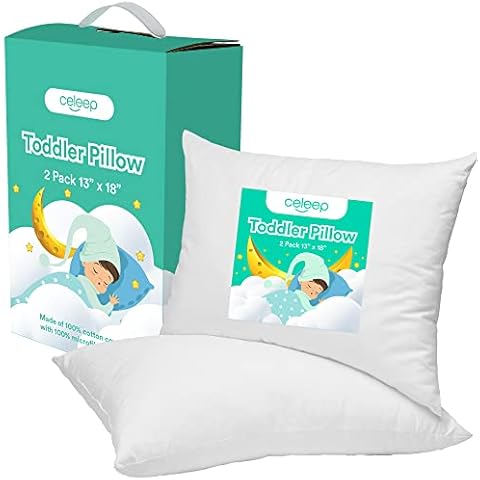 Utopia Bedding 2 Pack Hypoallergenic Toddler Pillows White 13 x 18 inches