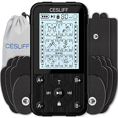 Rechargeable Tens Unit Tens/pms Ems Muscle Stimulator, 2nd Gen 16 Modes &  10 Upgraded Pads For Natural Pain Relief & Management, Electric Pulse  Impuls