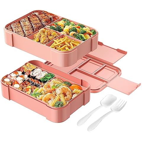 Stackable Bento Box With Large Capacity Leak Proof Eyeglass Jojo