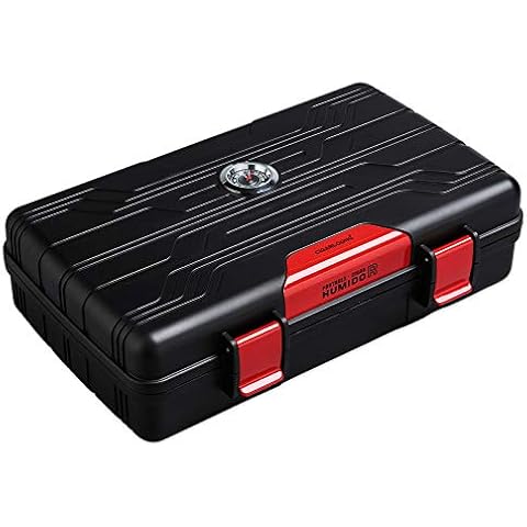 CIGARLOONG Cigar Tube Black Aluminum Single Cigar Travel Airtight Cigar Case