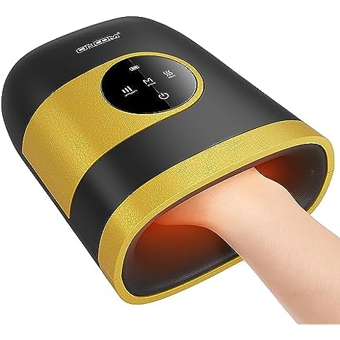  FIT KING Hand Massager with Heat for Hand Massage and Arthritis  Carpal Tunnel Finger Numbness Relief - Cordless & Portable & Touch Screen -  Birthday Gifts for Women Men Parents- FSA
