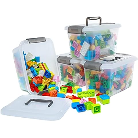 Citylife 17 QT Plastic Storage Box with Removable Tray Craft Organizers and  Storage Clear Storage Container for Organizing Lego, Bead, Tool, Sewing