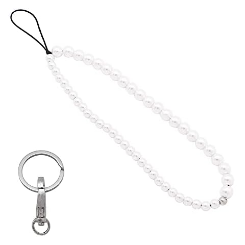 Case-Mate Phone Charm with Beaded Silver Pearls - Detachable Phone Lanyard,  Hands-Free Wrist Strap, Adjustable