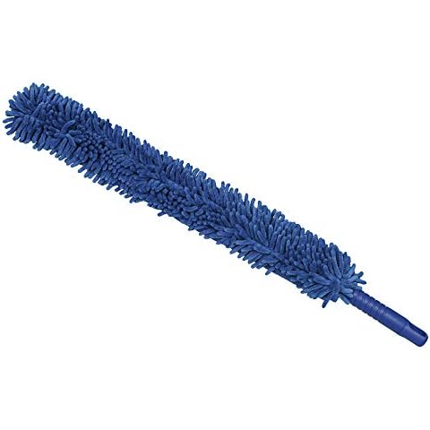 Cleanaide Twist Yarn Microfiber Flat Mop with Scrub Strips, 18, Blue