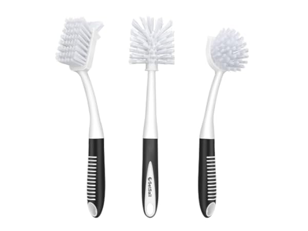 4 In 1 Pack Kitchen Cleaning Brush Set, Dish Brush For Cleaning, Kitchen  Scrub Brush&bendable Clean Brush&groove Gap Brush&scouring Pad For Pot And