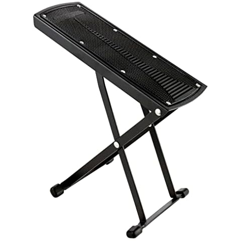 Donner Guitar Foot Stool Height Adjustable Guitar Foot Rest Footstool Black for Classical Guitar