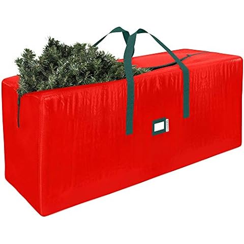 CLOZZERS Christmas Ornament Storage Box, Adjustable Dividers