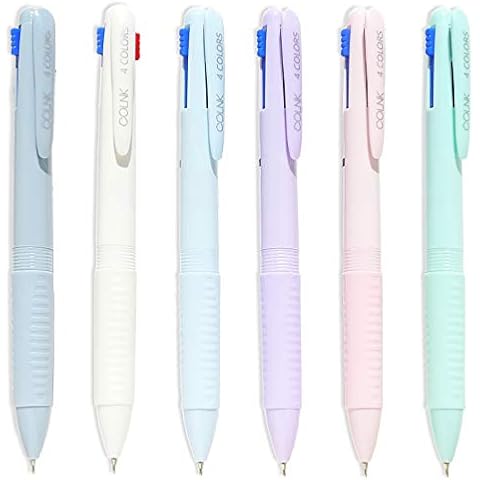 aisibeiger pen02 Multicolor Ball Point Pens 4-in-1 Colored Pens (1.0mm)  Assorted Inks 4-Color Ballpoint Pen (8 pack)