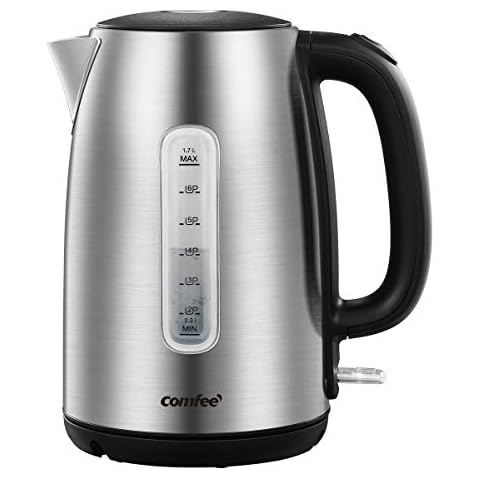  COMFEE' Rice Cooker Small, 8 Cups Cooked(4 Cups Uncooked)  6-in-1 Stainless Steel Multi Cooker, Slow Cooker, Steamer & COMFEE' Glass Electric  Tea Kettle & Hot Water Boiler, 1.7L Bundle